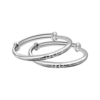 LAOYINJIANG 990 Foot Silver Bangles Kids'