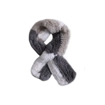 Lagur Rex Rabbit Fur Knit Scarves Women's