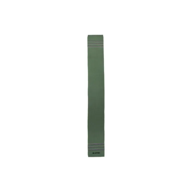MARNI Logo Striped Knit Scarf-1