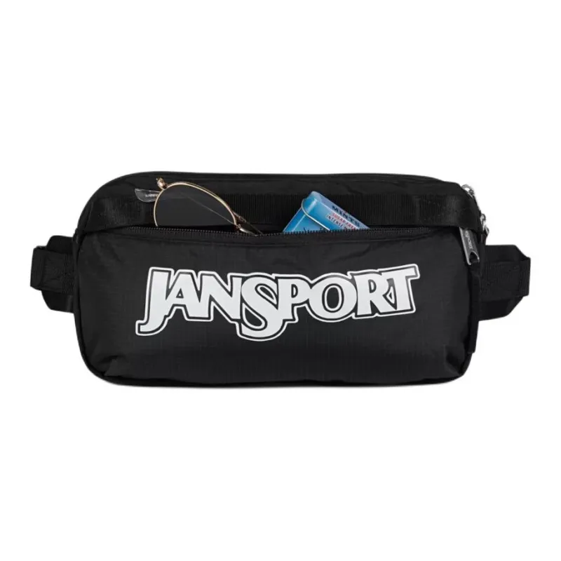 JanSport Recycled Nylon Fanny Pack Unisex Black-4
