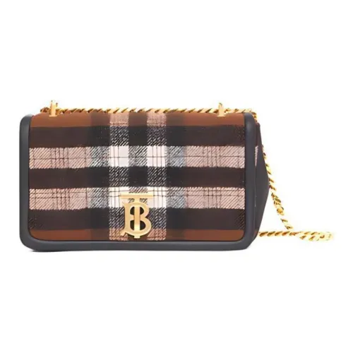 Burberry Lola Bag Cashmere And Sheepskin Blend Shoulder Bag, Crossbody Bag Women's Tan