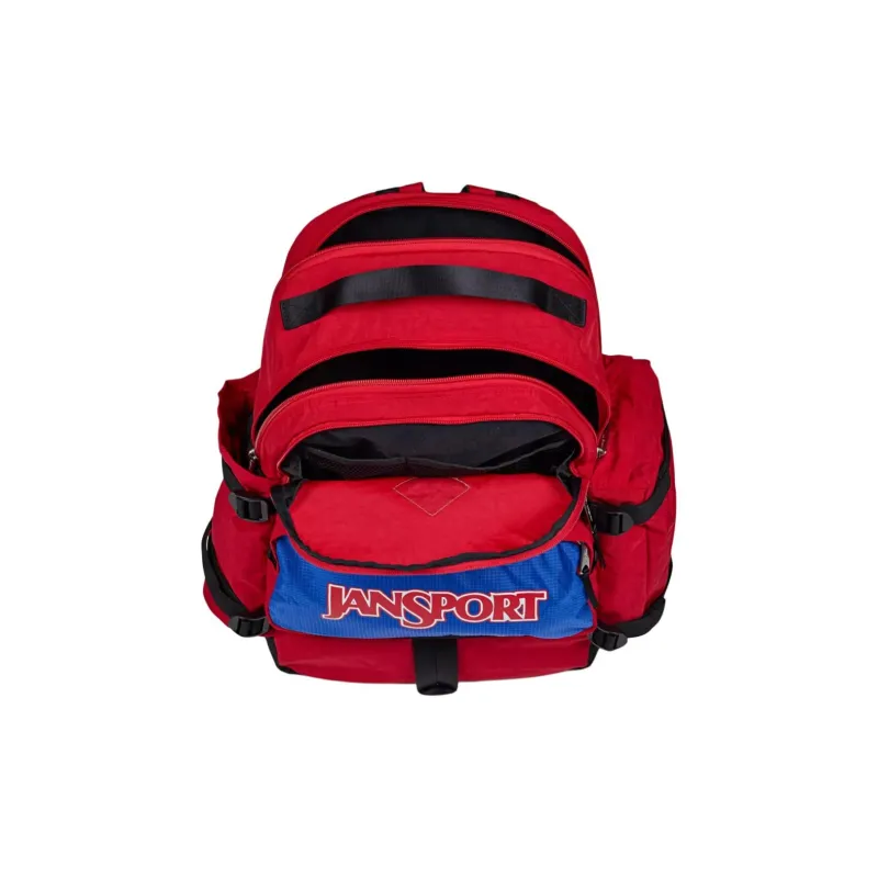 JanSport Recycled Nylon Backpack Unisex Red-5