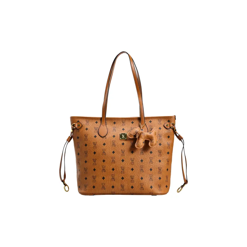 ZAVC PU Shoulder Bag Tubas Women's Brown/White Moonlight/Peachy Pink-1