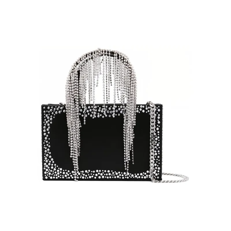 KARA Crystal fringe Tote Bag-0