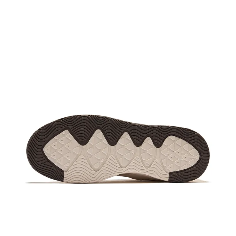Erke Wander 2.0 Wear-Resistant Slip-Resistant Low-Top Skateboard Shoes Men's Mocha Egg Cream Gray-3