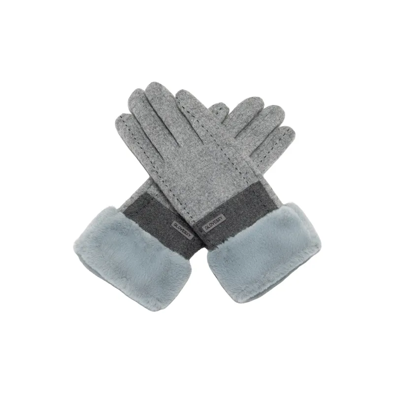 Shanghai Story Sheep Wool Blend Knit Gloves Women's-12