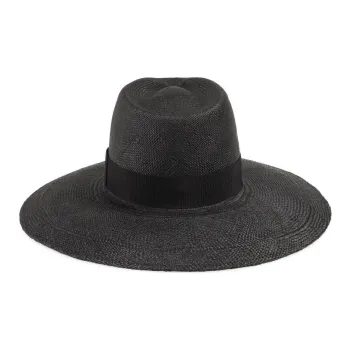 RUSLAN BAGINSKIY Monogram appliqué Wide brim Fedora Hat
