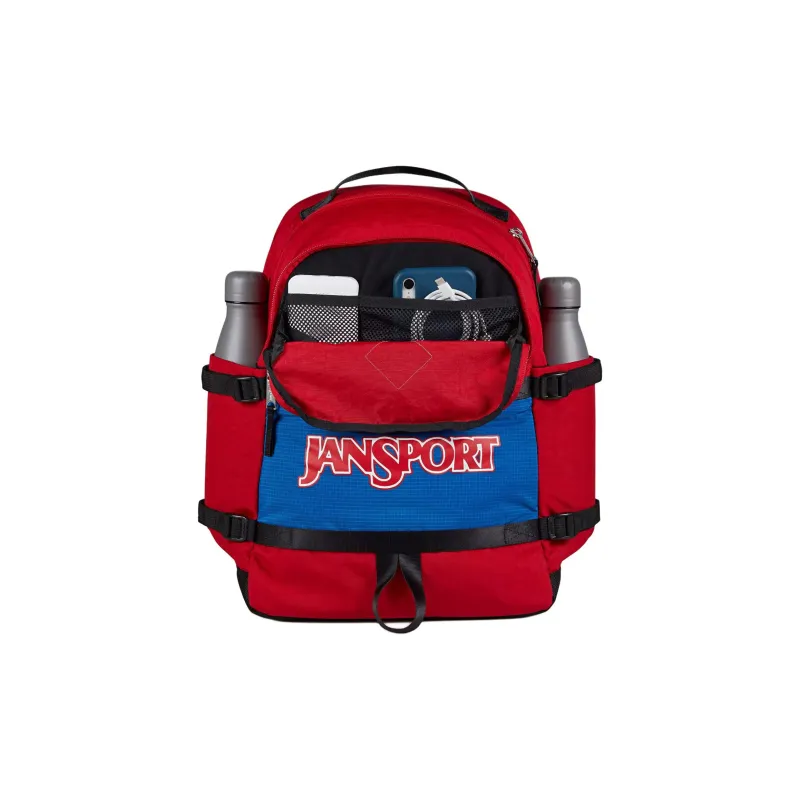 JanSport Recycled Nylon Backpack Unisex Red-6