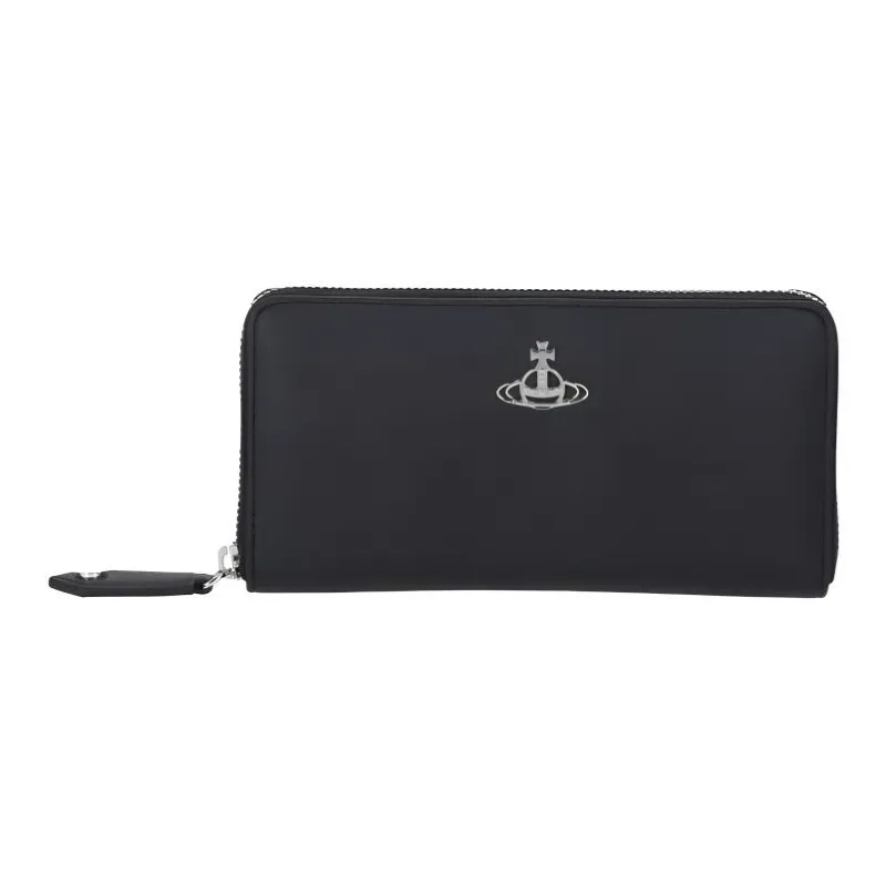 Vivienne Westwood Cross Grain Eco Leather Card Holder Wallet Women's Black-0
