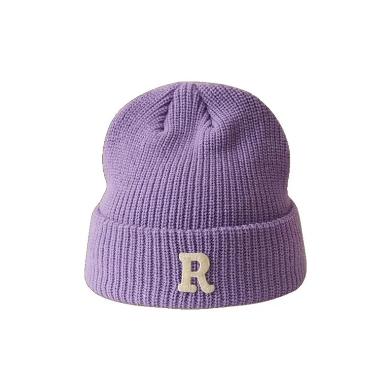 DZP Fleece Thread Beanies Unisex Black Beige Coffee Blue-6