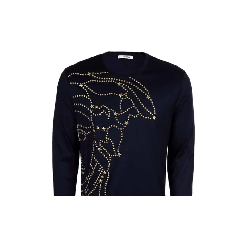 VERSACE Sweater Men's Dark Blue-4