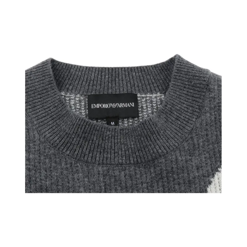 EMPORIO ARMANI FW23 Sweater Women's Gray White-4