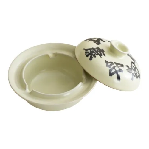 Morning Flight Ru Kiln High-End Elegant Creative Home Living Room Ceramic Lid-Covered Anti-Fly Ashtray