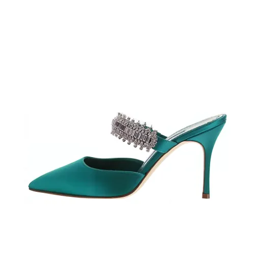 MANOLO BLAHNIK High Heels Women's Green