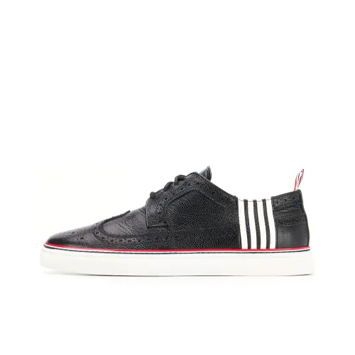 THOM BROWNE Skateboard Shoes Men Low-Top Black