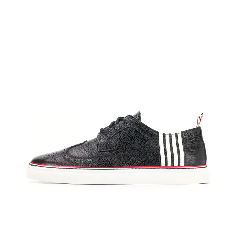 THOM BROWNE· Low Top Stylish Skateboarding Shoes Men's Black-0