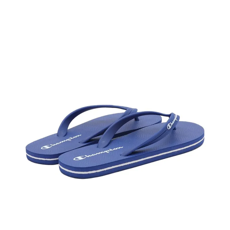 Champion Rubber Sole Abrasion-Resistant Flip Flops Unisex Blue-4