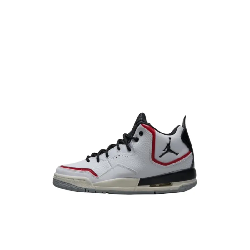 Jordan Courtside 23 Shock Absorbers Mid Top Children's Basketball Shoes White Black Red Kids'-0