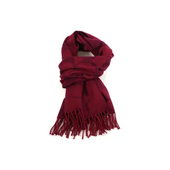 COACH Sheep Wool Knit Scarves Unisex Red