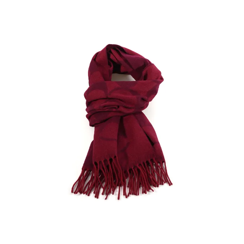 COACH Sheep Wool Knit Scarves Unisex Red-0