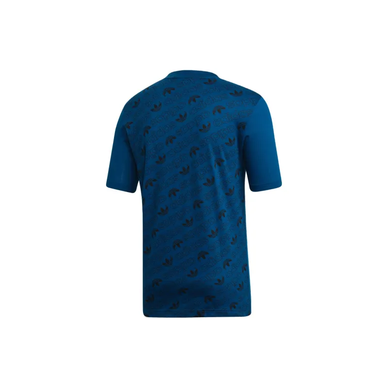 Adidas Originals Clover Series Outfit T Shirt Men's Marine Blue-1
