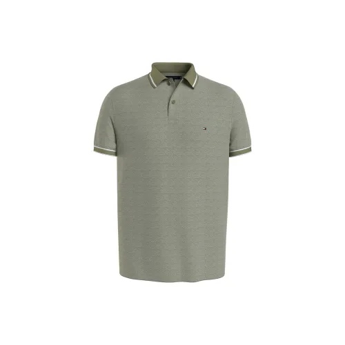 Tommy Hilfiger Polo Shirts Men Gray Green