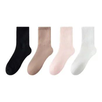 MIIOW Mid Calf Socks Women's 4 Pack