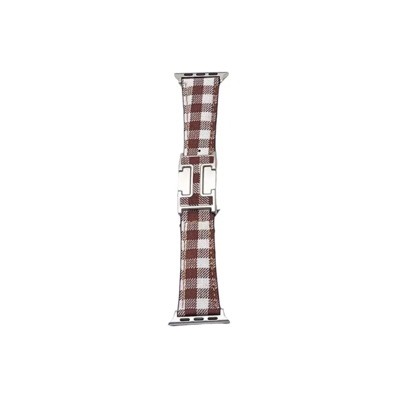 NCFCK Apple Compatibility Watch Band Plaid Material-11