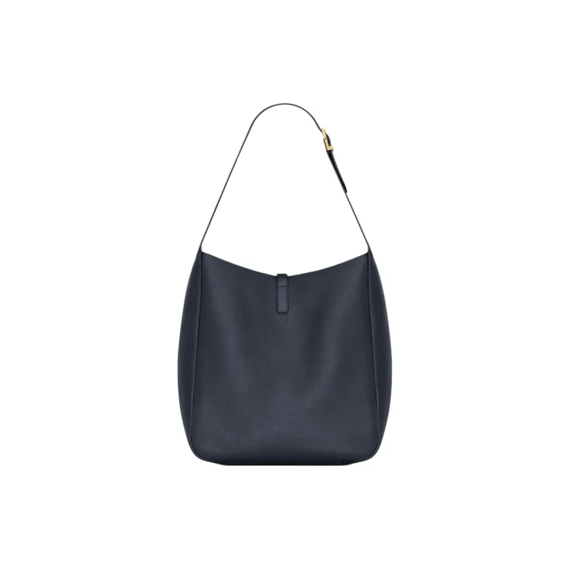 SAINT LAURENT Calfskin Handbag, Shoulder Bag Large Size Women's Marine Blue-3