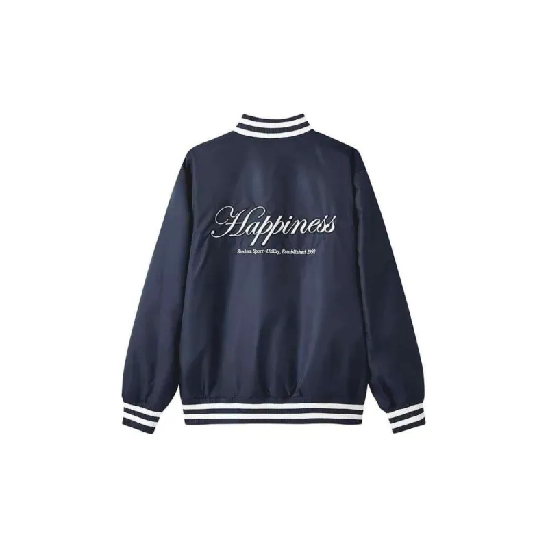 Skechers Sports Life Collection Baseball Jacket Men's Navy Blue-1