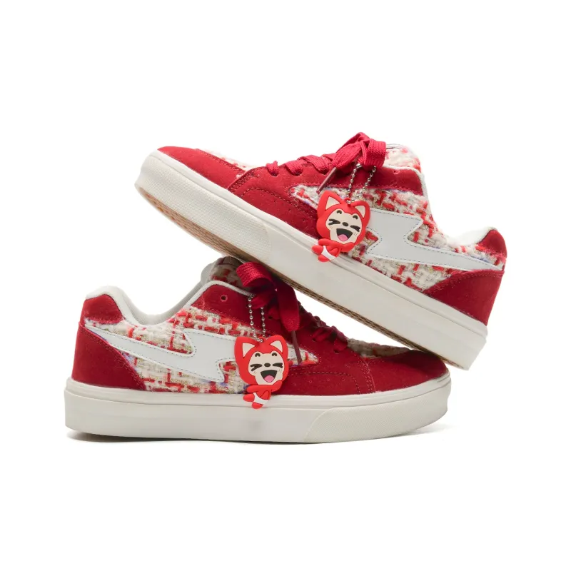 ALI THE FOX Slip Resistant, Abrasion Resistant, Lightweight, Breathable Low Top Skateboard Shoes Unisex-9