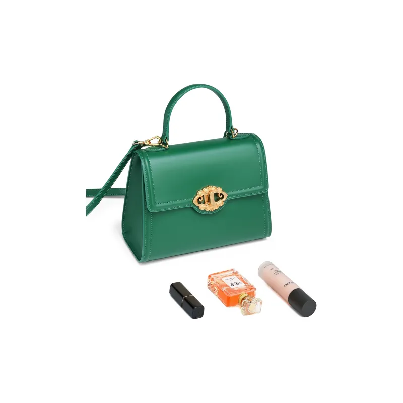 PIERRE CARDIN Cow Leather Crossbody Handbags Regular Women's Green/Brown-9