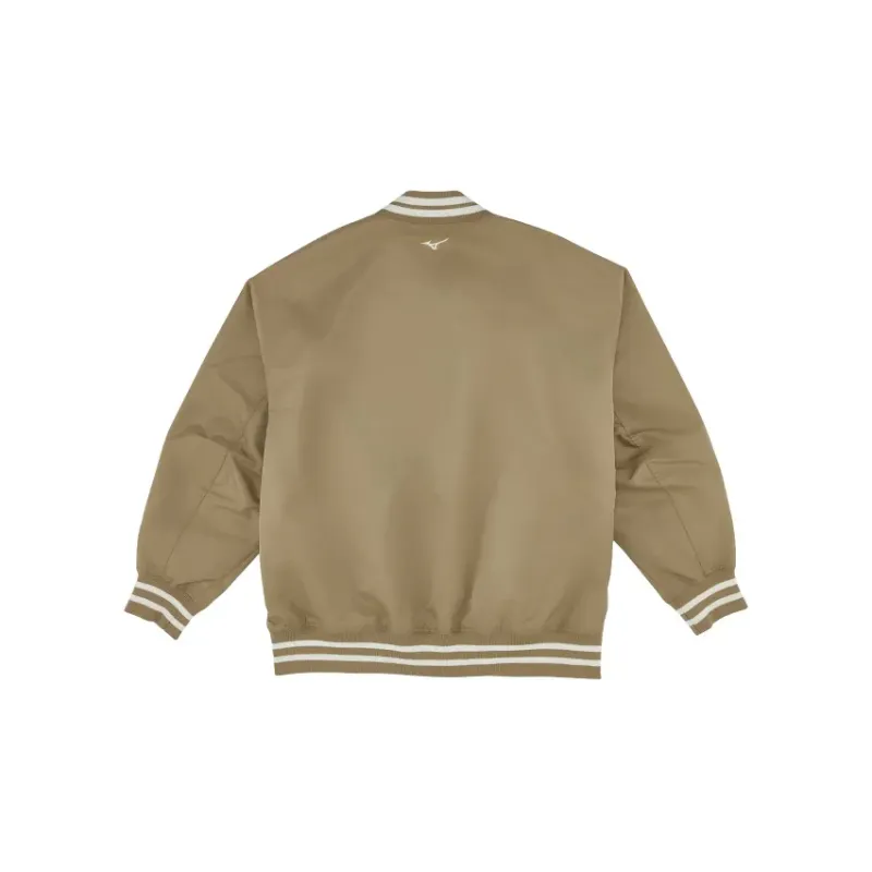 Mizuno Baseball Jacket Men's Mocha Comes With Necklace-2