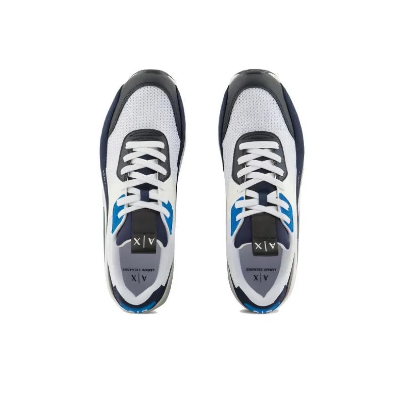 ARMANI EXCHANGEAE Low Top Casual Shoes Men's Black White Blue-4