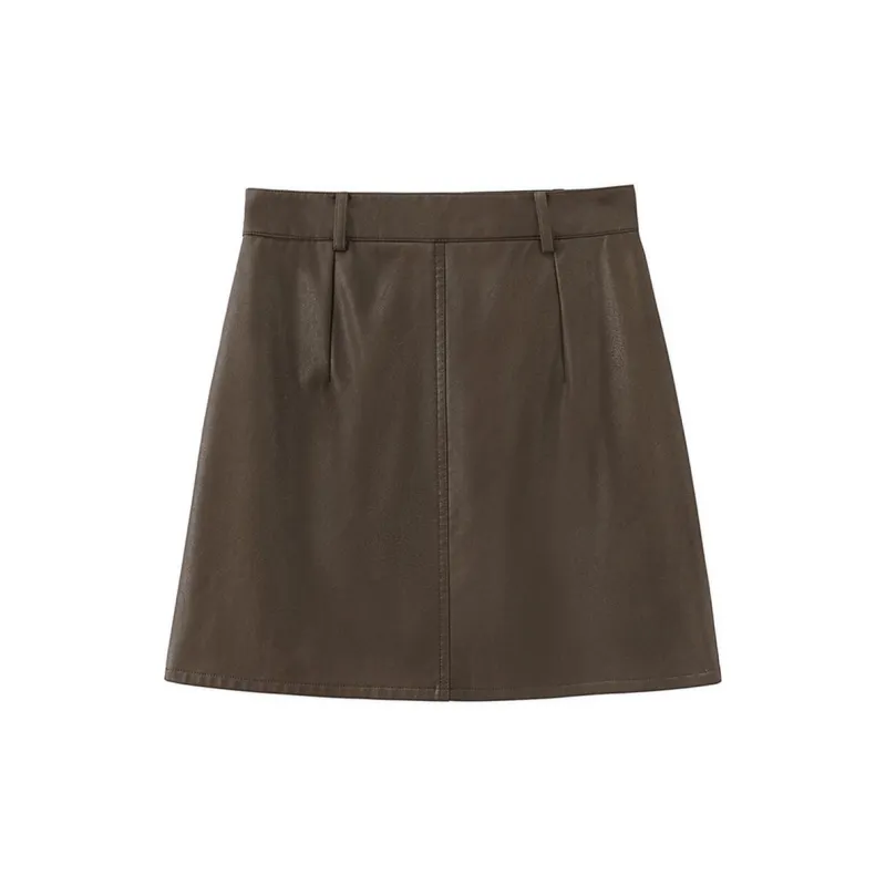 Cypress House Casual Short Skirts Women's Dark Coffee-1
