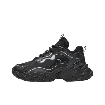 Anta Meteorite Non slip Wear resistant Shock Absorption Low Top Casual Shoes Women's Black Silver