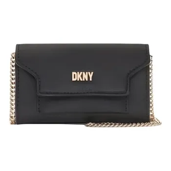 DKNY Leather Shoulder Bag Crossbody Bag Extra Mini Women's Black