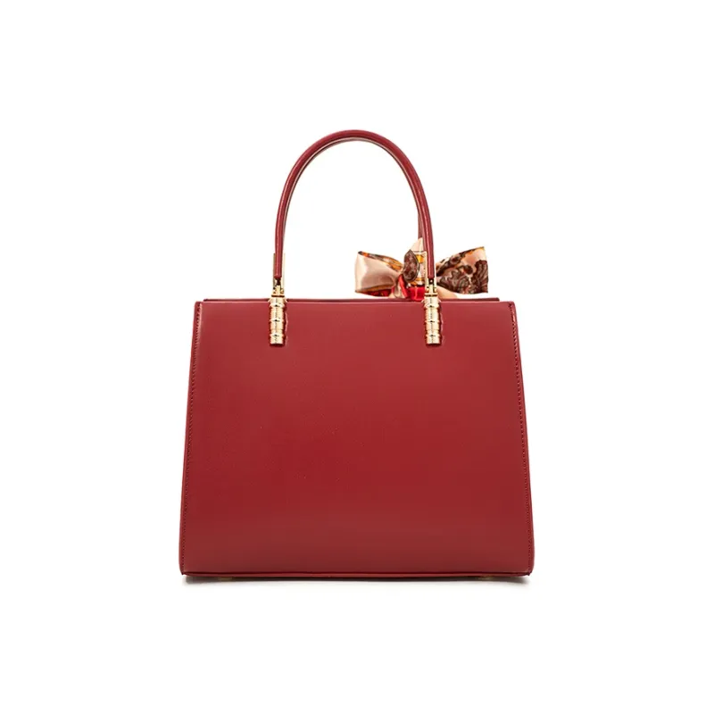 Vigno Synthetic Leather Shoulder Bag Crossbody Bag Handbag Medium Size Women's Red-4