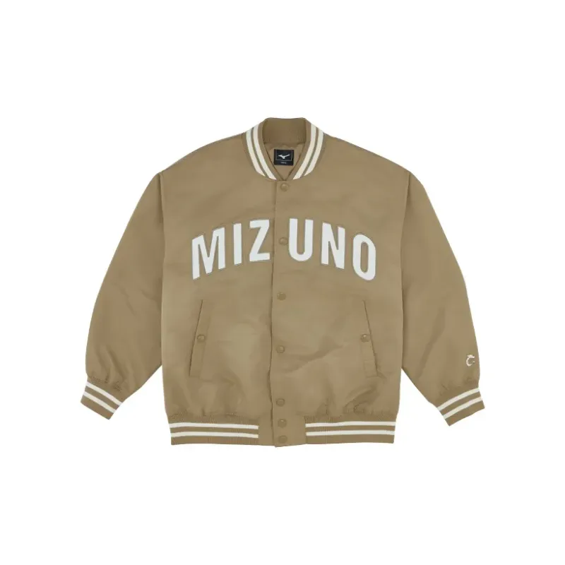 Mizuno Baseball Jacket Men's Mocha Comes With Necklace-1
