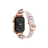 Four-Leaf Clover Leather Strap, Pink