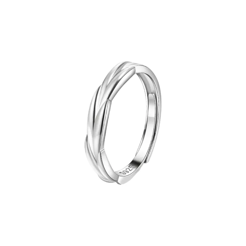 MAGICPOLE 925 Sterling Silver Zircon Rings Unisex Silver Official White Box-0