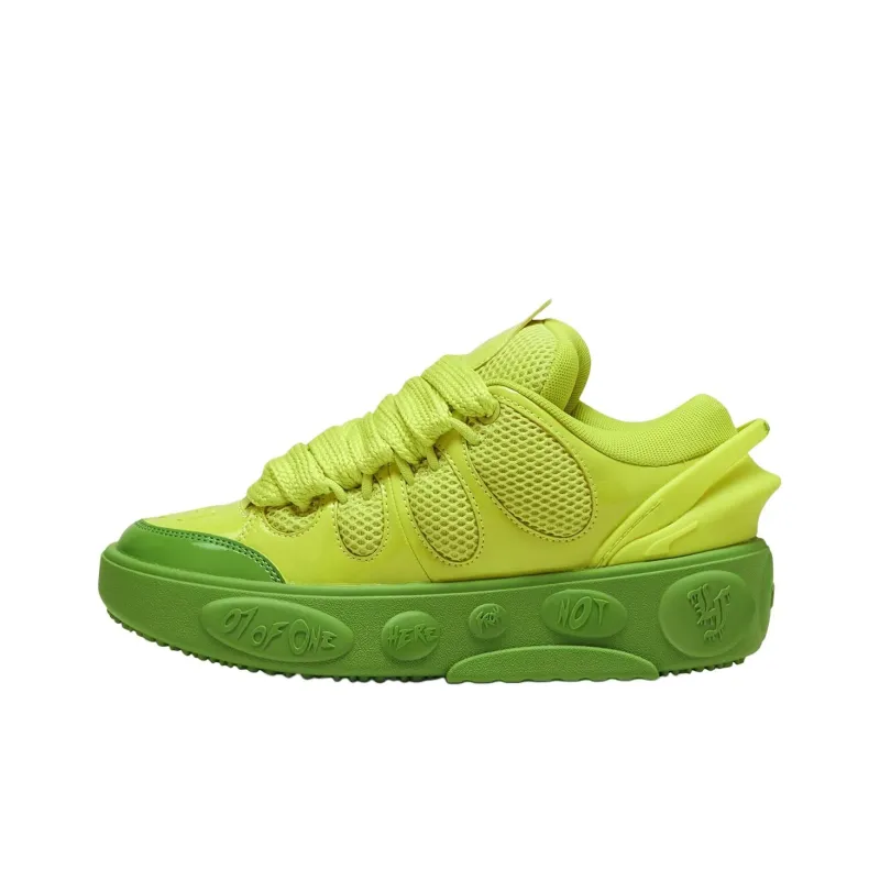 PUMA LAMELO BALL Anti Slip Wear Resistant Low Top Children's Basketball Shoes Green Teenagers-0