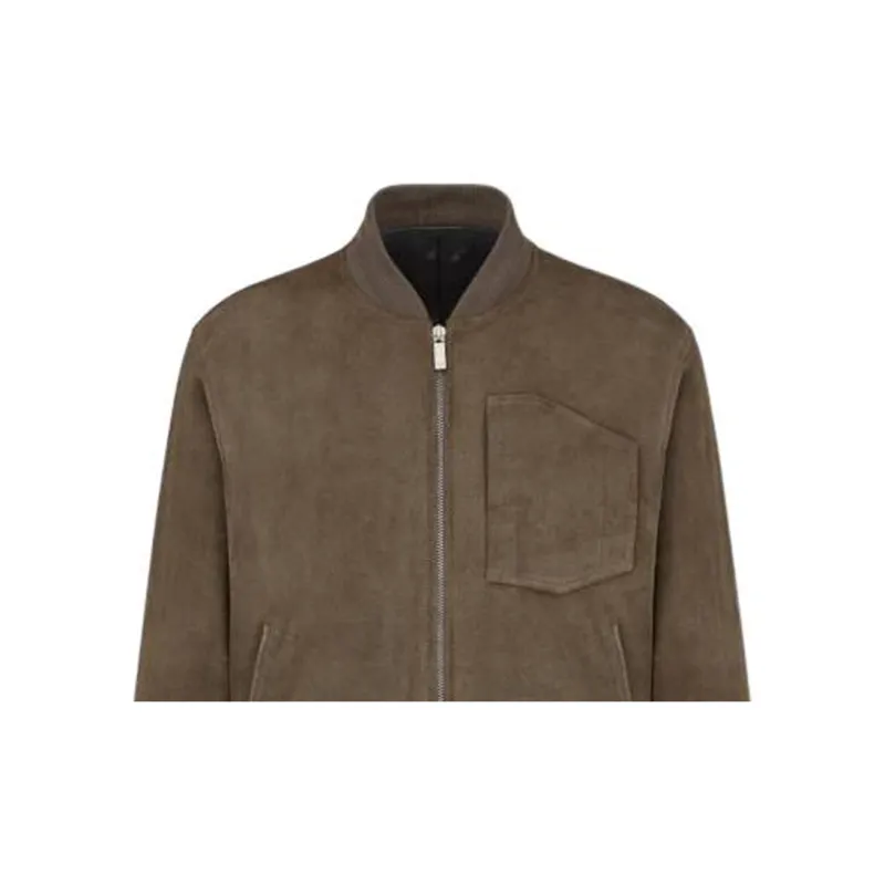 DIOR Leather Jacket Men's Brown-4