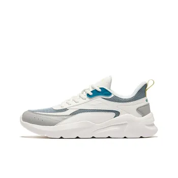 Erke Qiuyue Cushioning Wear-Resistant Low-Top Casual Shoes Men's Pale Blue Microcrystal White