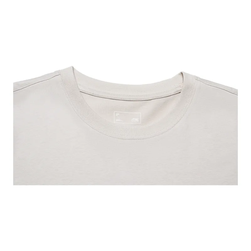 LiNing Sports Fashion Collection T Shirt Unisex Bud Yellow Gray-4