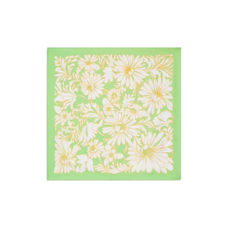 Sandro Mulberry Silk Silk Scarves Women's Lime Green-0