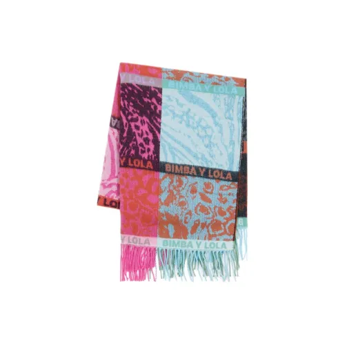 Bimba Y Lola Patchwork Fringed Scarf