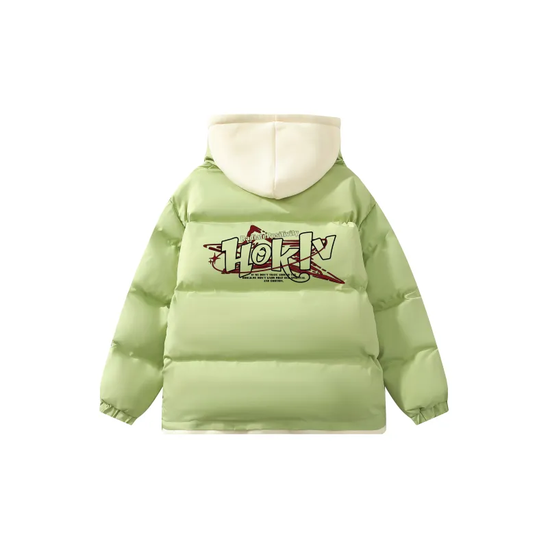 HOKLV Puffer Jacket Unisex Black-5