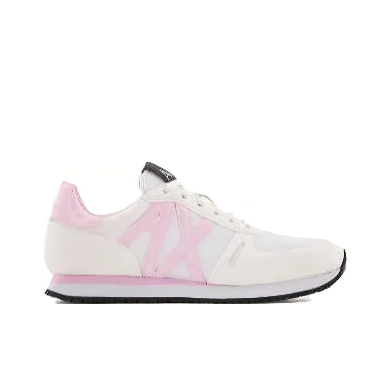 ARMANI EXCHANGEAE Shock Absorbers Low Top Casual Shoes Women's Pink White-1