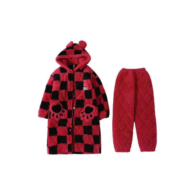 CAIHENGTONG Pajama Set Women's Rose Red-0